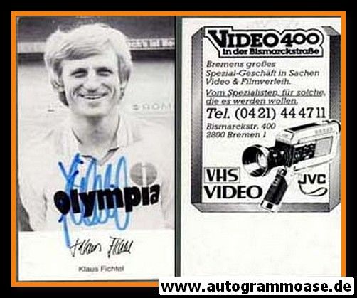 Autogramm Fussball | SV Werder Bremen | 1980 | Klaus FICHTEL