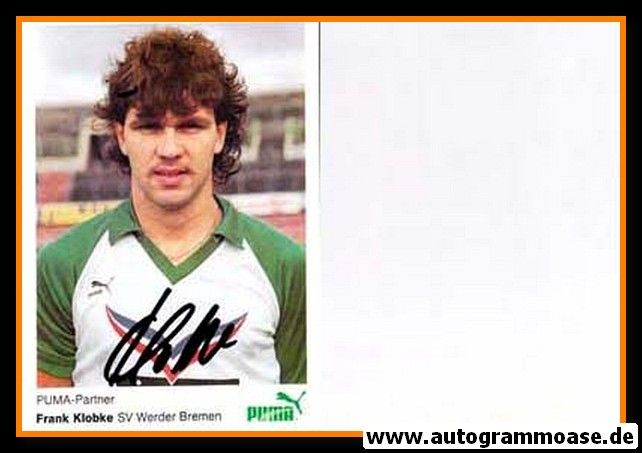 Autogramm Fussball | SV Werder Bremen | 1985 | Frank KLOBKE