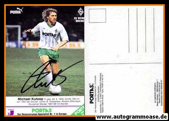 Autogramm Fussball | SV Werder Bremen | 1989 | Michael KUTZOP