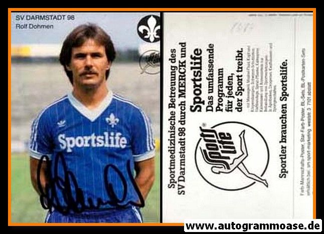 Autogramm Fussball | SV Darmstadt 98 | 1983 | Rolf DOHMEN