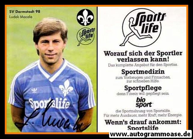 Autogramm Fussball | SV Darmstadt 98 | 1984 | Ludek MACELA