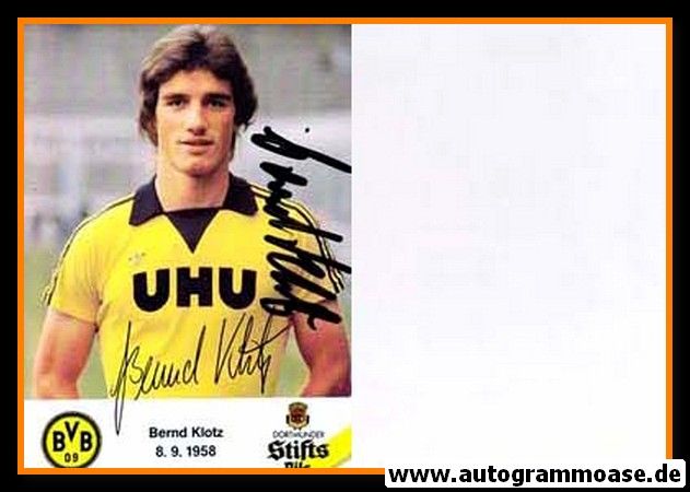 Autogramm Fussball | Borussia Dortmund | 1980 | Bernd KLOTZ