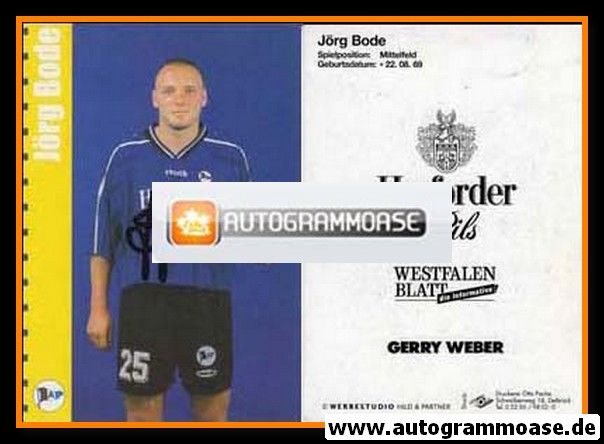 Autogramm Fussball | DSC Arminia Bielefeld | 1999 | Jörg BODE