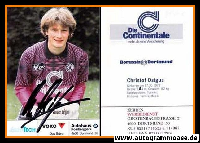 Autogramm Fussball | Borussia Dortmund | 1991 Ball | Christof OSIGUS 