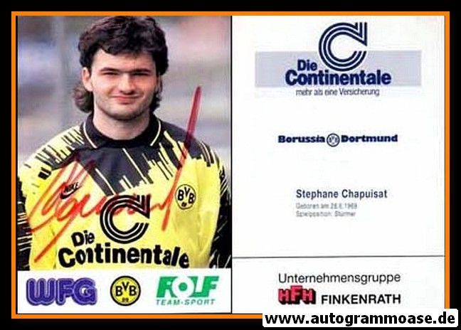 Autogramm Fussball | Borussia Dortmund | 1993 | Stephane CHAPUISAT