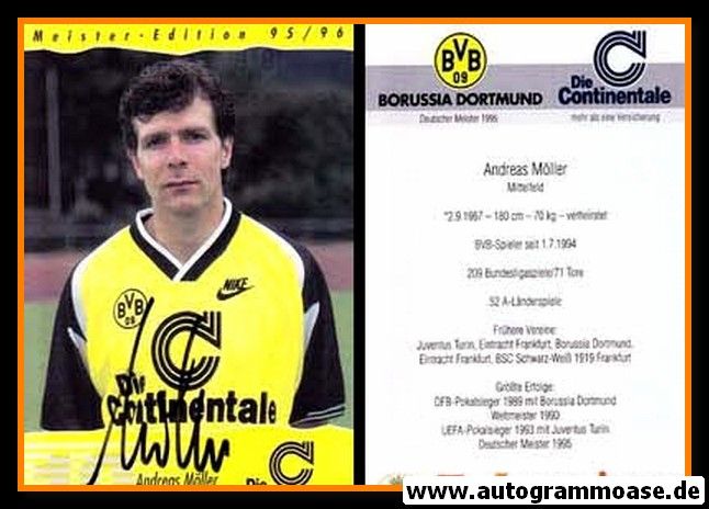 Autogramm Fussball | Borussia Dortmund | 1995 Continentale | Andreas MÖLLER