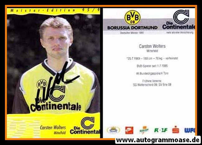 Autogramm Fussball | Borussia Dortmund | 1995 Continentale | Carsten WOLTERS