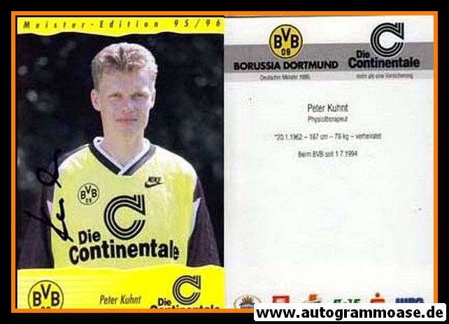 Autogramm Fussball | Borussia Dortmund | 1995 Continentale | Peter KUHNT