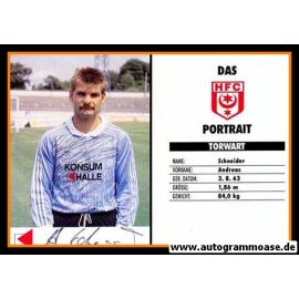 Autogramm Fussball | Hallescher FC | 1991 | Andreas SCHNEIDER