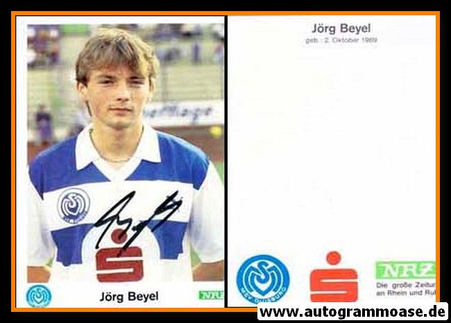 Autogramm Fussball | MSV Duisburg | 1989 | Jörg BEYEL