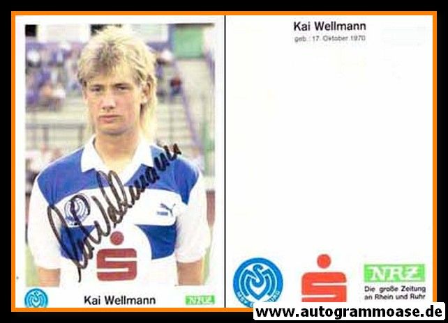 Autogramm Fussball | MSV Duisburg | 1989 | Kai WELLMANN