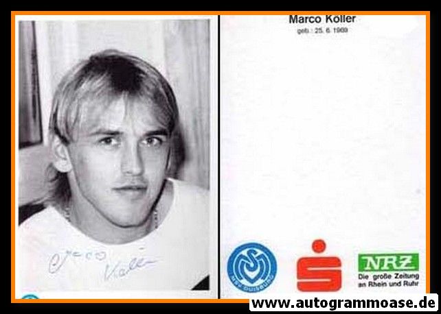 Autogramm Fussball | MSV Duisburg | 1989 | Marco KÖLLER
