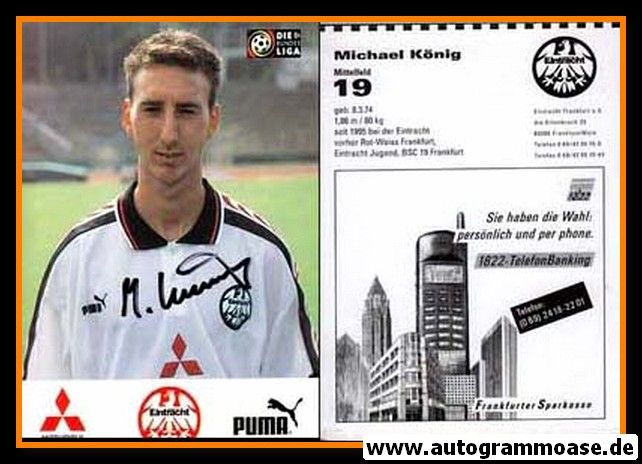 Autogramm Fussball | Eintracht Frankfurt | 1996 | Michael KÖNIG
