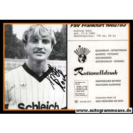 Autogramm Fussball | FSV Frankfurt | 1982 | Andreas KOCH