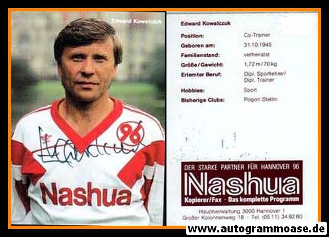 Autogramm Fussball | Hannover 96 | 1990 | Eduard KOWALCZUK