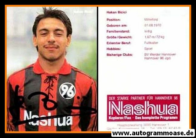 Autogramm Fussball | Hannover 96 | 1990 | Hakan BICICI