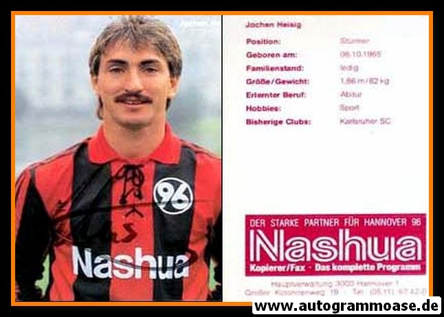 Autogramm Fussball | Hannover 96 | 1990 | Jochen HEISIG