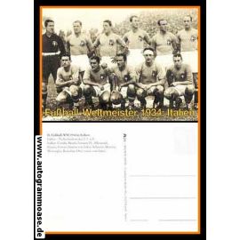 Mannschaftskarte Fussball | Italien | 1934 WM Retro (Spiel CSSR)