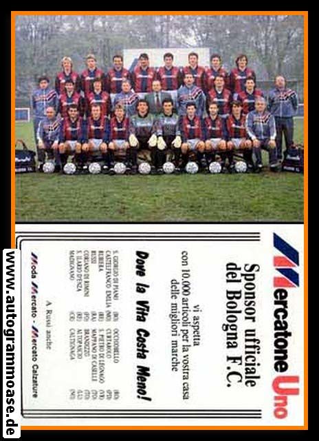 Mannschafskarte Fussball | AC Bologna | 1980er (Mercato)