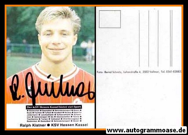 Autogramm Fussball | KSV Hessen Kassel | 1989 | Ralph KISTNER