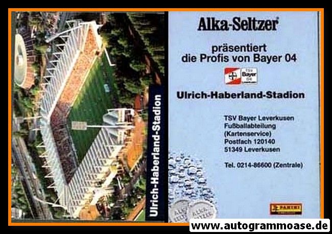 Autogrammkarte Fussball | Bayer Leverkusen | 1995 | ULRICH-HABERLAND-STADION