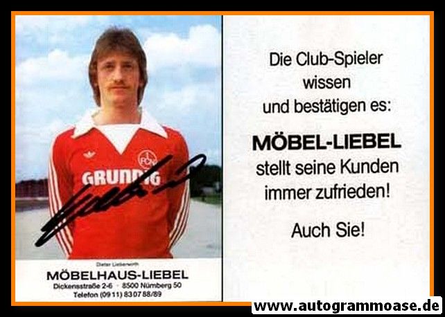 Autogramm Fussball | 1. FC Nürnberg | 1980 | Dieter LIEBERWIRTH