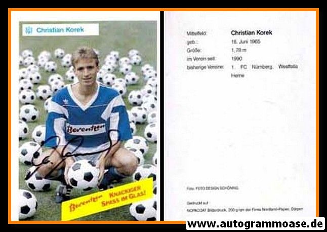 Autogramm Fussball | SV Meppen | 1990 | Christian KOREK