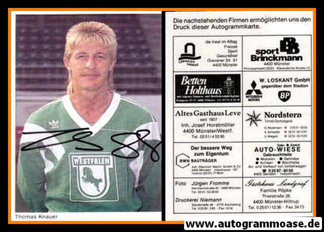 Autogramm Fussball | Preussen Münster | 1990 | Thomas KNAUER
