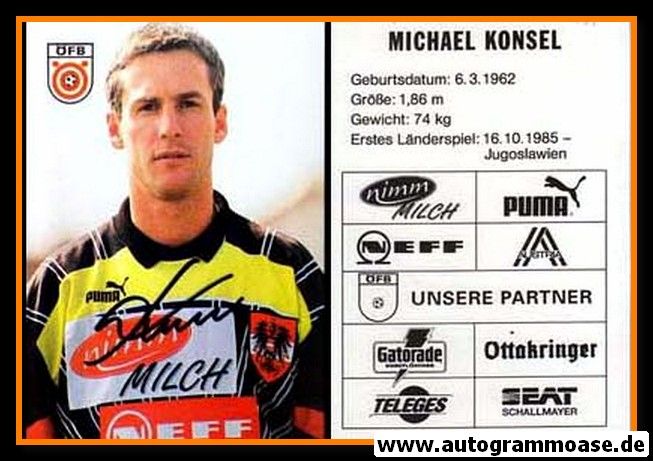 Autogramm Fussball | Österreich | 1995 | Michael KONSEL
