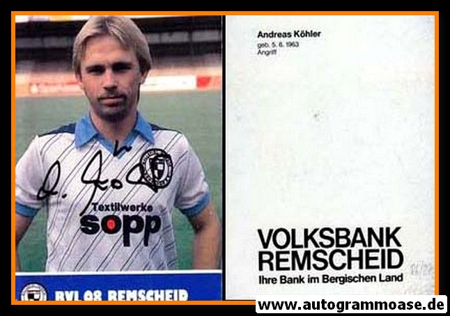 Autogramm Fussball | FC Remscheid | 1988 | Andreas KÖHLER