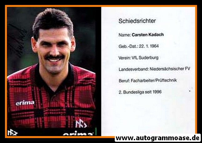 Autogramm Fussball | Schiedsrichter | 1997 Erima | Carsten KADACH