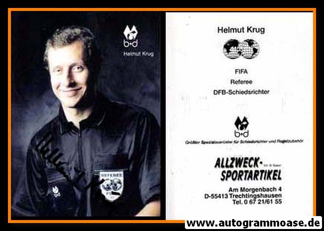 Autogramm Fussball | Schiedsrichter | 1993 FIFA | Helmut KRUG