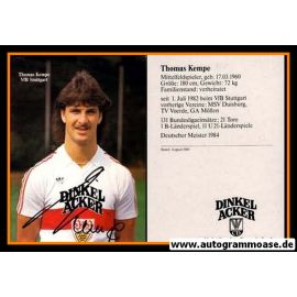 Autogramm Fussball | VfB Stuttgart | 1984 | Thomas KEMPE