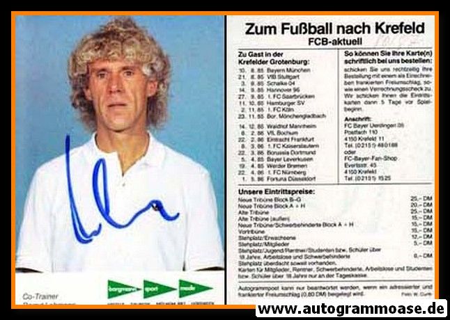 Autogramm Fussball | KFC Uerdingen 05 | 1985 | Bernd LEHMANN