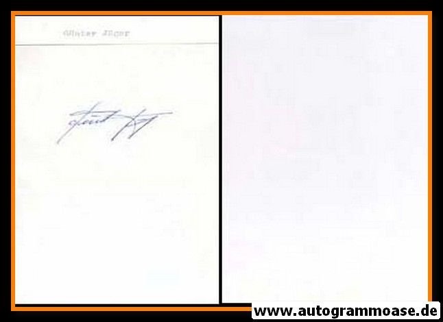 Autograph Fussball | Günter JÄGER 
