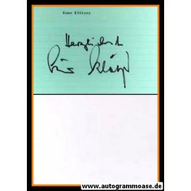 Autograph Fussball | Kuno KLÖTZER (DFB 1950er)