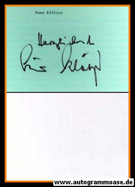 Autograph Fussball | Kuno KLÖTZER (DFB 1950er)
