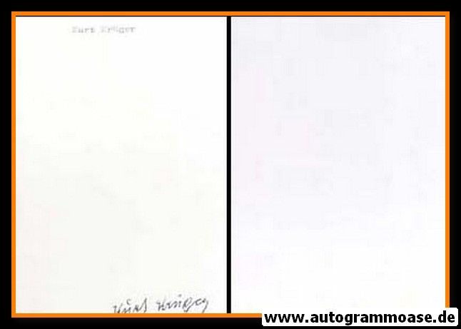 Autograph Fussball | Kurt KRÜGER (DFB 1940er)