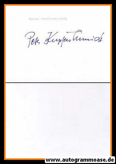 Autograph Fussball | Peter KUPFERSCHMIDT 