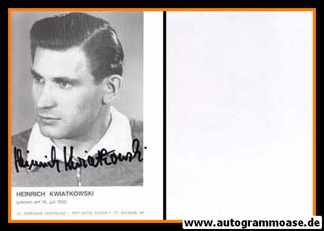 Autogramm Fussball | DFB | 1950er Retro | Heinrich KWIATKOWSKI (Portrait SW)