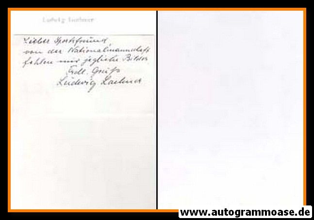 Autograph Fussball | Ludwig LACHNER (DFB 1930er)