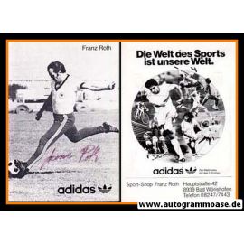 Autogramm Fussball | DFB | 1970er Adidas | Franz ROTH (Spielszene SW)
