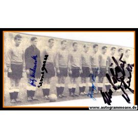 Mannschaftsfoto Fussball | DFB | 1956 + 5 AG (Eckel, Herkenrath, Röhrig, Schäfer, Seeler) Niederlande