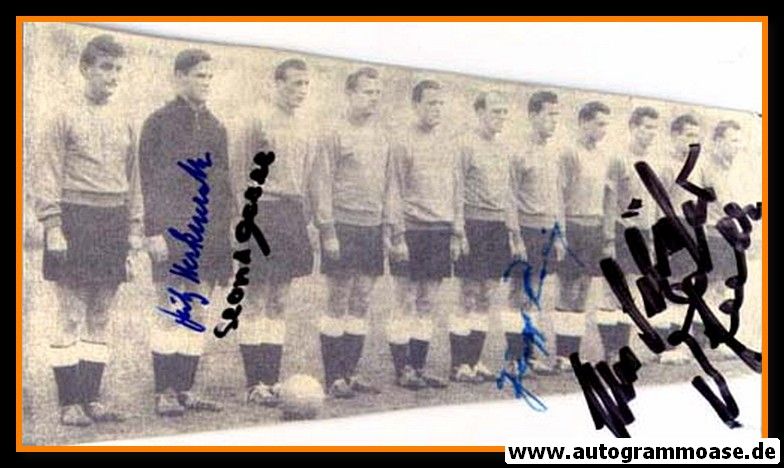 Mannschaftsfoto Fussball | DFB | 1956 + 5 AG (Eckel, Herkenrath, Röhrig, Schäfer, Seeler) Niederlande
