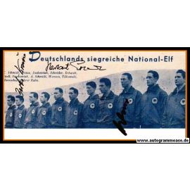 Mannschaftsfoto Fussball | DFB | 1957 + 4 AG (Erhardt, Kraus, Schmidt, Wewers) Niederlande
