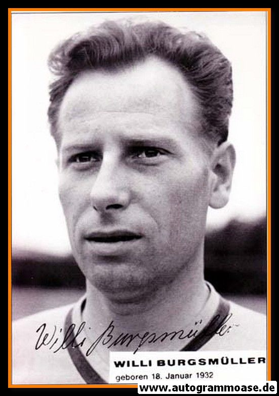 Autogramme Fussball | Borussia Dortmund | 1950er | Willi BURGSMÜLLER (Portrait SW)