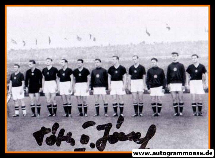 Mannschaftsfoto Fussball | Ungarn | 1950er + AG Jozsef TOTH (Spiel DFB)
