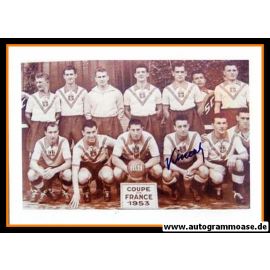 Mannschaftsfoto Fussball | OSC Lille | 1953 + 2 AG (PENVERNE + VINCENT) Pokal