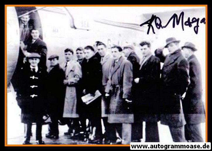 Mannschaftsfoto Fussball | Manchester United | 1958 + AG Kenny MORGANS (Flughafen) 1