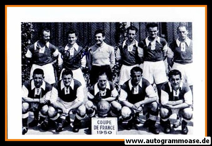 Mannschaftsfoto Fussball | Stade Reims | 1950 + AG Armand PENVERNE (Pokalsieg)